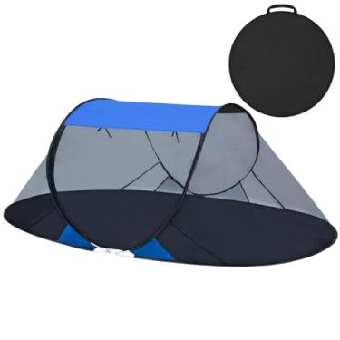 Imagem de Akiky Barraca de mosquito pop-up para acampamento, barraca de acampamento para 1 pessoa com tela de insetos, rede mosquiteira dobrável portátil para adultos e crianças (azul)