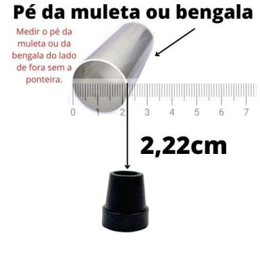 Imagem de 1 Ponteira/ Sapata/ Pé de Muletas E Bengalas (7/8''-2,22cm) - NIVEBOR