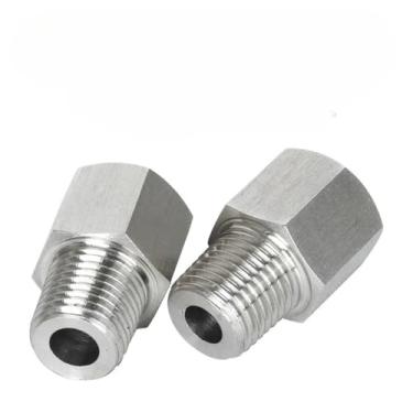 Imagem de Bucha redutora sextavada M16 fêmea para macho M8 1014 1/8" 1/4" BSP NPT, adaptador de aço inoxidável 304 para alta pressão para manômetro, fêmea para macho M16x1,5 fêmea, 1l4 BSPP macho