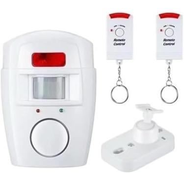 Imagem de Kit de Alarme Sem Fio Com Sensor de Presença Sirene e Controle Remoto Casa Comércio Escritório Fácil Instalação