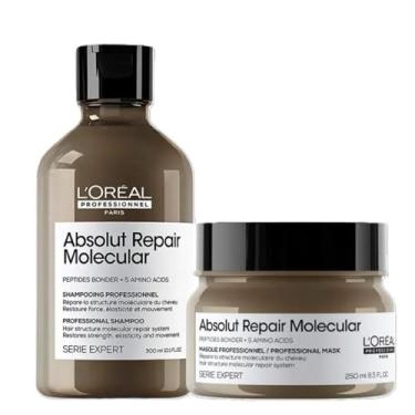 Imagem de Kit L'Óreal Absolut Repair Molecular Shampoo 300 ML e Máscara 250 ML