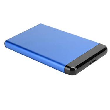 Imagem de Domary Gabinete de Disco Rígido Móvel USB3.0 Liga de Alumínio Portátil 2.5in SSD Suporte 8 TB Plug e Compatibilidade do de Reprodução Eficientes (Azul)