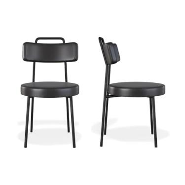 Imagem de Kit 2 Cadeiras Ster Sala de Jantar Couro Sintetíco Preto - Belliv Decor