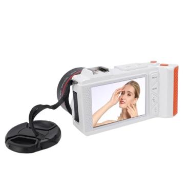 Imagem de Dpofirs Vídeo 4K de Câmera Digital de 70MP, Zoom 50x e Tela Dupla, Transferência Instantânea de Wifi, Flash de Sapato Quente, para Windows XP 7 Vista, Bateria de 2400mAh (Branco)