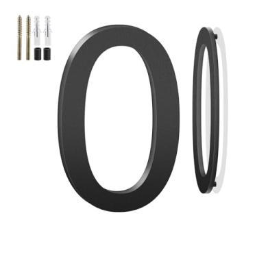 Imagem de Números de casa flutuantes de 10 cm e letras de metal para placas externas, números de casa para fora, letras de endereço de alumínio e números para porta, caixa de correio, jardim, perfeito para casa