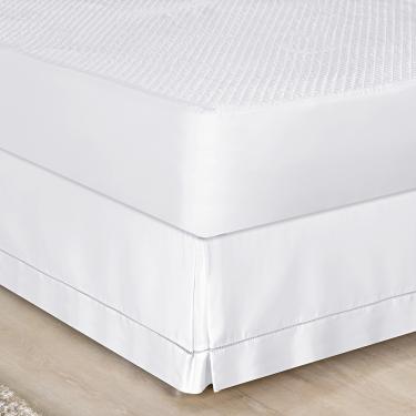 Imagem de Saia para Cama Box 200 Fios Bia Casal Padrão 01 Peça 80% Algodão 20% Poliéster - Branco