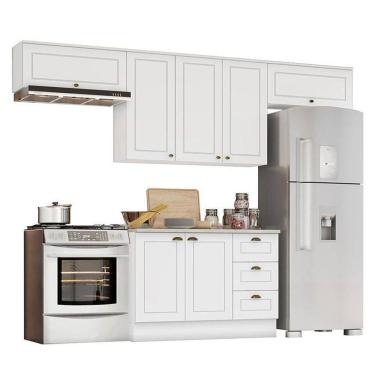 Imagem de Cozinha Completa Americana 4 Peças Branco - Móveis Henn Branco
