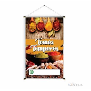 Imagem de Banner pronto Temperos BA 614 medida 45x70 cm arte Pronta