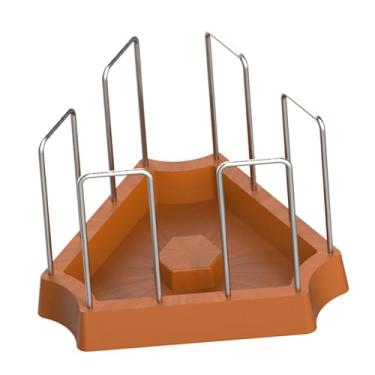 Imagem de Fenteer Prato de água para tartaruga, prato de alimentação, base pesada, tigela de comida para aquário de tartaruga, bandeja para beber, animal de estimação, Marrom Claro