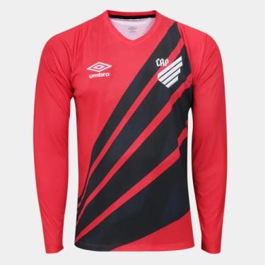 Imagem de Camisa Athletico Paranaense I 24/25 Torcedor ML Umbro Masculina, P, Ma