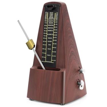 Imagem de Metronomo, 21 * 11,5 * 10,5 cm, Metronomo Mecânico, 54 Minutos a 40 BPM, 12 Minutos a 208 bpm, Metronomo Mecânico Profissional para Piano, Violino, Guitarra, Bateria