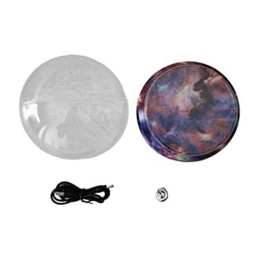 Imagem de BLWOTMOR Brinquedo de Movimento Giratório, Peça Central com Luz Colorida, Capa Transparente para Prateleira de Sala de Estar E Escritório