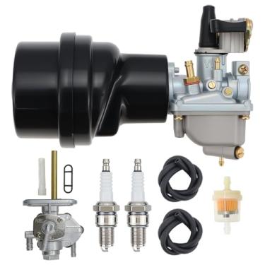 Imagem de Carbman Carburador LT50 com caixa de filtro de ar para Suzuki LT 50 LT50 JR50 1984 1985 1986 1987 LT-A50 LT-A 50 2002 2003 2004 2005 ATV Quadrunner Carb