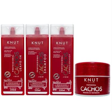 Imagem de Kit Knut Tratamento Cachos e Máscara Hidratação Colágeno 300g 4 Itens