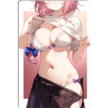 Imagem de DKLOWK Sexy Bikini Anime Girl Cute Hot Metal Poster Tin Art Decor Placa para Casa Bar Clube Quarto Banheiro Homem Caverna Otaku 20 x 30 cm