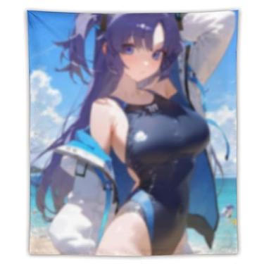 Imagem de LIEGBMEU Sexy Bikini Hot Anime Girl Tapeçaria 127.0 cmx152.4 cm Interior Exterior Wall Quilt Art Decoração de Tapeçaria Caprichosa, AF390