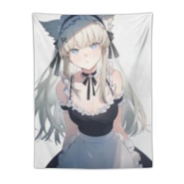 Imagem de LIEGBMEU Tapeçaria sexy para meninas anime 76,2 x 101,6 cm arte de colcha de parede decoração de tapeçaria caprichosa AF140