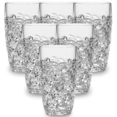 Imagem de Jogo de 6 Copos Long Drink de Vidro 270ml – Artemis em Alto Relevo, Ideal para Água, Sucos e Coquetéis