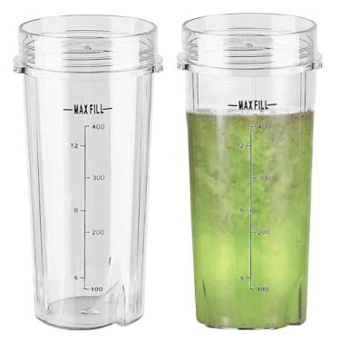 Imagem de Pacote com 2 copos de 473 ml para liquidificador Ninja BL660/ BL660C / BL620C / BL780C / BL770/ QB3001SS, peça de reposição de dose única Nutri Ninja