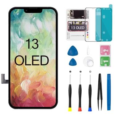 Imagem de Tela OLED para iPhone 13 substituição 3D Touch Frame Display digitalizador com ferramentas de reparo A2641 A2643 A2484 A2644 A2645