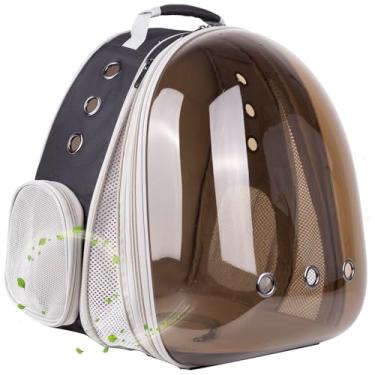 Imagem de Mochila transportadora de gato expansível frontal, cabe até 20 libras, janela de bolha polarizada, mochila transportadora de animais de estimação para gatos grandes e gordos e filhotes pequenos