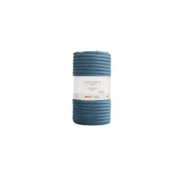 Imagem de Manta Queen Microfibra Fleece Azul 2,20x2,40m – Toque Macio, Leve e Quentinha