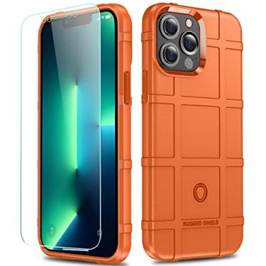 Imagem de LABILUS Capa para iPhone 13 Pro Max, capa protetora tática robusta de TPU à prova de quedas de 2,4 m compatível com 13 Pro Max (6,7 polegadas) - Laranja claro