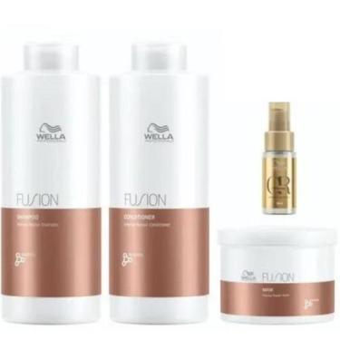 Imagem de Wella Fusion Sh 1000ml + Cond 1000ml + Masc 500ml + Oleo 30ml - Wella 