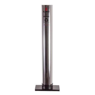 Imagem de Coletor Lixeira Inox Para Copo Descartável Água 200 Ml - Aldinox