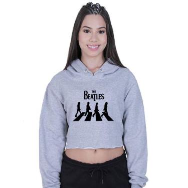 Imagem de Cropped Moletom Feminino The Beatles Rock World - Lafre, Cinza, G