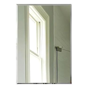 Imagem de Espelho Bisotê 70x50cm Retangular Vidro 4mm Kit Instalação Espelho par