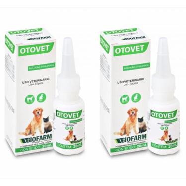 Imagem de Kit 2 Otovet Solução 20ml - Dor de Ouvido em Cachorro e Gato - BIOFARM