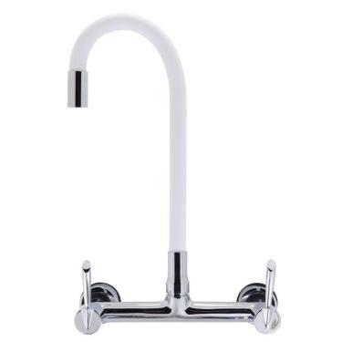 Imagem de Torneira Misturador Cozinha De Parede Color Branco C61