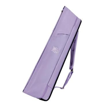 Imagem de KiBcsLic Bolsa de ombro para armazenamento de tacos, transversal, prática e confortável, bolsa protetora à prova d'água para acessórios de bilhar e viagem, Roxo