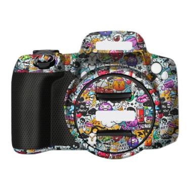 Imagem de SX70HS Adesivo de capa de câmera anti-arranhões para Canon PowerShot SX 70 HS Película protetora de câmera Decalques (Graffiti Branco)