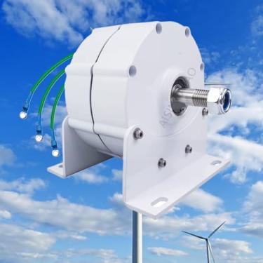 Imagem de AISINILALAO 14000W Pequeno com alternador de fase Basethas, Motor de ímã permanente Motor elétrico DIY CA Alternador 12V 24V 48V 220V Aplicável à geração de terras agrícolas/energia eólica,220V