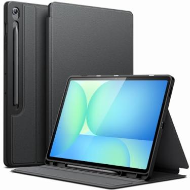 Imagem de JETech Capa para Samsung Galaxy Tab S10 FE Plus/S10 FE+ 13,1 Polegadas com Porta S Pen, Case Protetora Fina Tipo Fólio para Tablet, Visualização em Vários Ângulos (Preto)