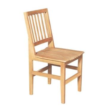 Imagem de Cadeira De Jantar Ripada Rústica Confort - Natural - Bege - ART MOVEIS