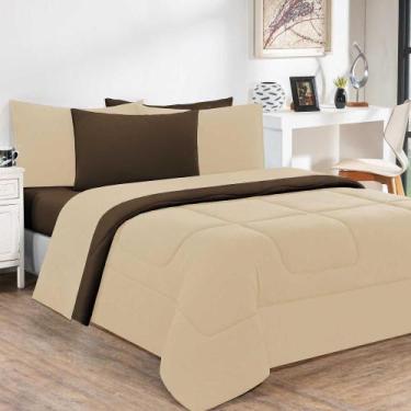 Imagem de Kit Edredom Malha 100% Algodão Gran Moratta 3 Peças Queen - Palha opçã