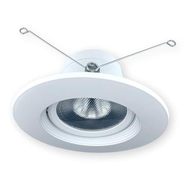 Imagem de Trace BRK-LED56-GR-4K-ECO Advanced LED Downlight Retrofit Raffle Trim Kit; Compatível com caixas embutidas padrão de 12.7 cm e 15.2 cm; Oferece 975 lúmens de luz brilhante; 14W; 4000K; 120V