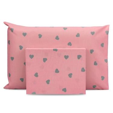 Imagem de Lençol Solteiro de Cima 2 Peças Bainha Estampado Percal 180 Fios Algodão (CHERIE)