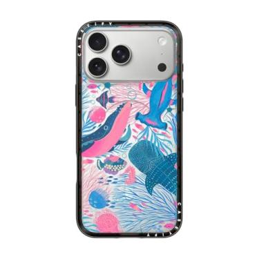 Imagem de CASETiFY Capa compacta para iPhone 17 Pro Max [fina e elegante/compatível com Magsafe/1,2 m. 2X proteção contra quedas de grau militar] - sob o mar - preto transparente