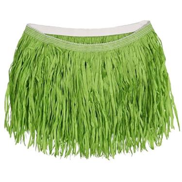 Imagem de Beistle Acessório de fantasia Luau para adultos com saia de grama verde curta, tamanho único