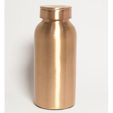 Imagem de IBA Indianbeautifulart Garrafa de água de cobre feita à mão de 1800 ml com saco de juta, design simples, à prova de vazamento, garrafa de cobre ayurvédico puro para beber com acabamento suave
