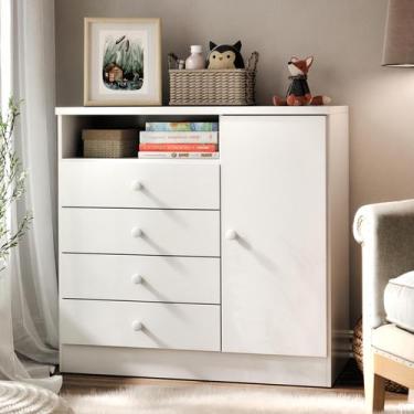 Imagem de Cômoda Para Quarto Infantil Petit 4 Gavetas e Sapateira - Maxi Do Bras