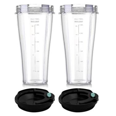 Imagem de Copo liquidificador fino de alta velocidade de 680 g com tampas, compatível com: CT810C, CT815A, CT815C, CT815Q, CT800C, CT810, BL641, BL642, BL642W, BL642W1, BL680, BL680A, BL681A, BL682, BL682