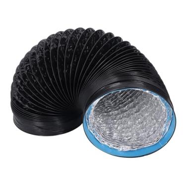 Imagem de Jeanoko Mangueira de exaustão de ventilação de secadora de 18 cm, duto de ventilação de folha de alumínio flexível de 2 m com espiral de fio de aço para barraca de cultivo de estufa de cozinha HVAC