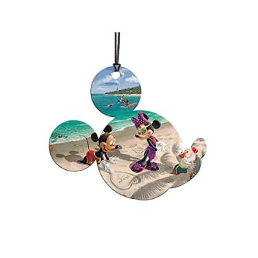 Imagem de Disney – Mickey e Minnie Mouse na Flórida – Passaporte para Aventura – Thomas Kinkade Studios – 10,16 cm x 8,9 cm Mickey Ears – Acessório de impressão acrílica para pendurar em forma de orelhas de