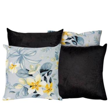 Imagem de Capa Almofada Estampada Jacquard Decorativas com Ziper 4 unidades