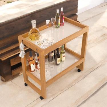 Imagem de Adega com Rodízios Orfeu Off White SAL Movelaria